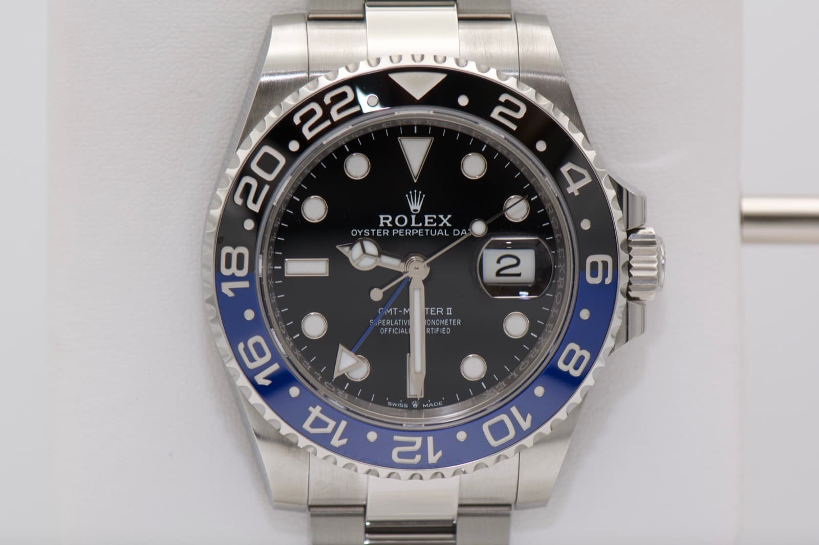 Rolex GMT-Master II 'Batman' on a dark surface